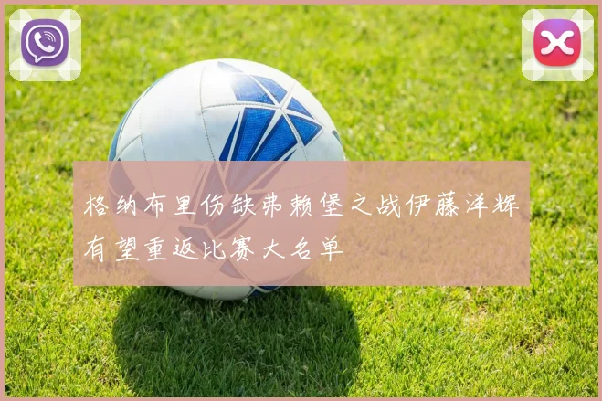 格纳布里伤缺弗赖堡之战伊藤洋辉有望重返比赛大名单